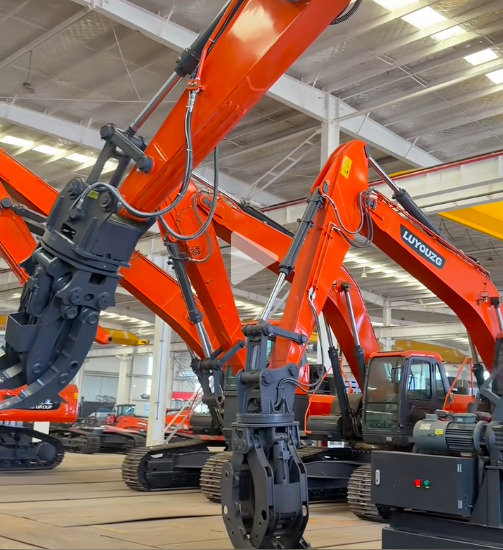 路友纯电抓钢机试机出口海外